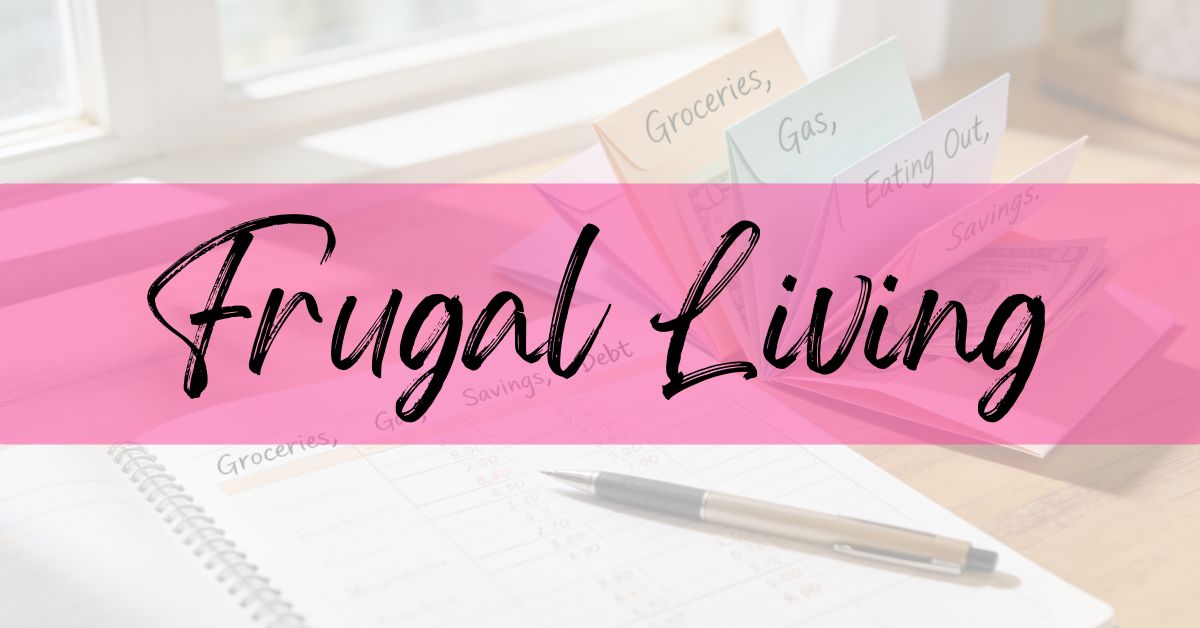 frugal living pillar image budget planner and budget cash envelopes
