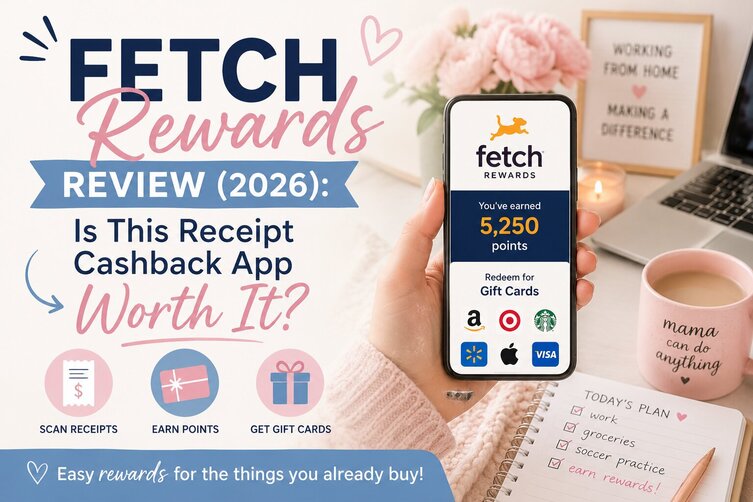 Fetch Rewards app review showing how users can earn/save money with