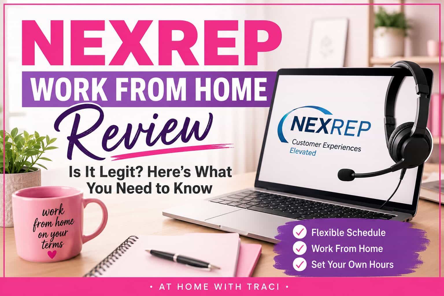 NexRep work from home review showing flexible remote customer service jobs
